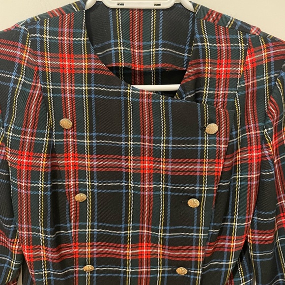 Plaid button front dress - Picture 2 of 4